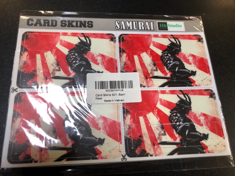 Photo 2 of HK Studio Card Skin Sticker Samurai Warrior for EBT, Transportation, Debit, Credit Card Skin - Covering Personalizing Bank Card - No Bubble, Slim, Waterproof, Digital-Printed