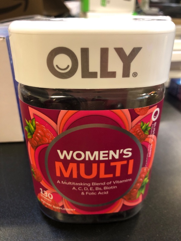 Photo 2 of OLLY Women's Multivitamin Gummy, Vitamins A, D, C, E, Biotin, Folic Acid, Adult Chewable Vitamin, Berry Flavor, 65 Day Supply - 130 Count (Packaging May Vary)   EXP.10/2025