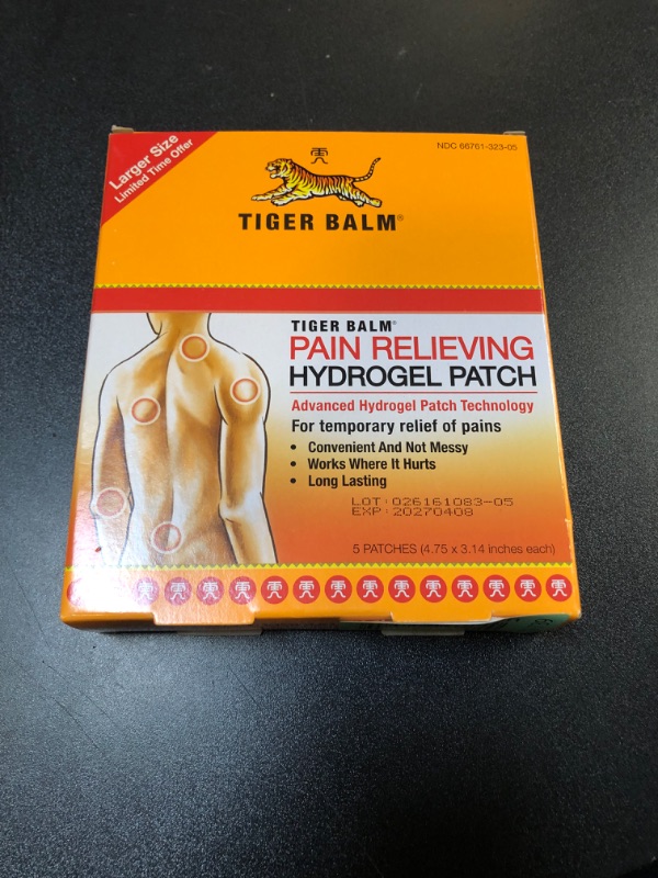 Photo 2 of Tiger Balm Pain Relief Patch 5 pk 5 pk  exp.04/08/2027