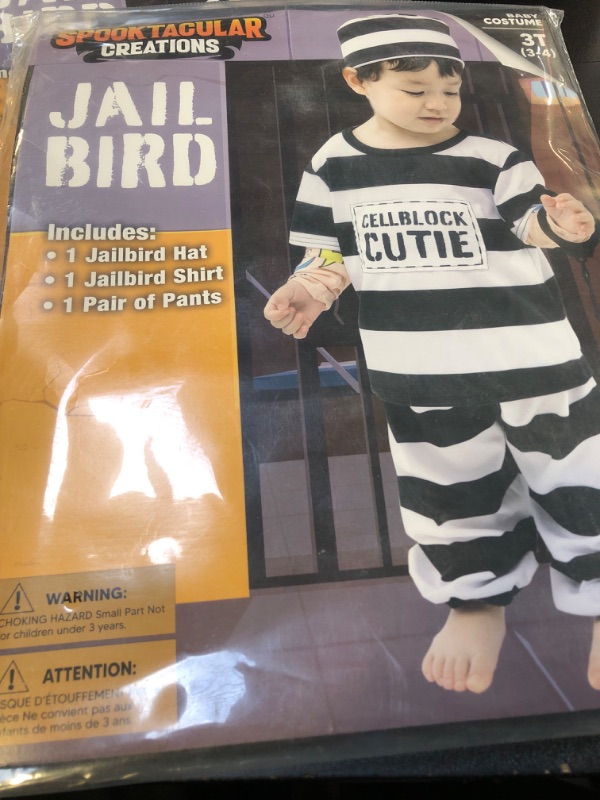 Spooktacular Creations Baby Unisex Jailbird Costume, Jail Prisoner ...