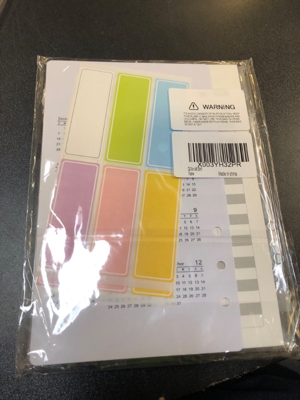 Photo 1 of 6 HOLEZIPPER FLODERS CLEAR CARD LOOSE LEAF BAGS AND PLANNER INSERTS