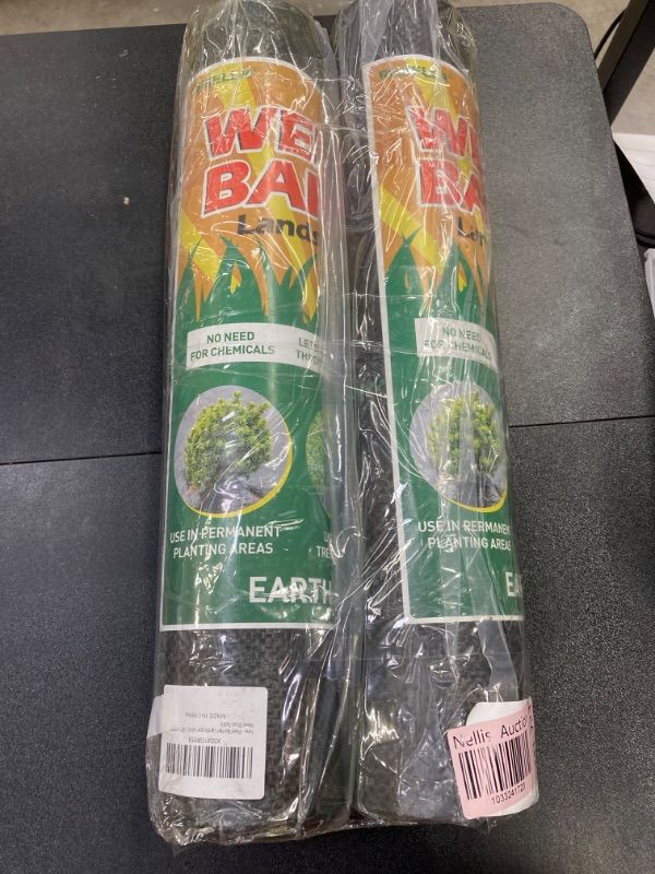 Photo 1 of **BUNDLE OF 2**Weed Barrier Landscape Fabric,1.4FT x 50FT Weed Block Fabric Heavy Duty,3.2oz Woven Mulch for Landscaping Ground Cover Thicken Fabric Weed Control for Garden Bed, Landscaping (3.2OZ-1.4FT x 100FT)