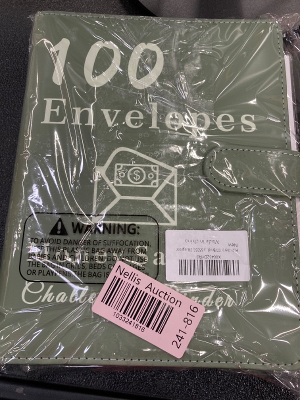 Photo 3 of **BUNDLE OF 2**Huhuhero 100 Envelopes Money Saving Challenge, A5 Budget Binder with Cash Envelopes & 3 Budgeting Planner Trackers to Save $5,050, 10,400, 500, Money Savings Challenge Book for Organizer, OliveGreen