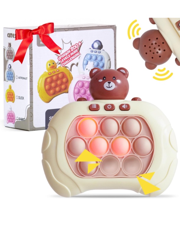 Photo 1 of **BUNDLE OF 2***Dazmers Electronic Pop it Game - Puzzle Pop Fidget Game(Brown Bear) - Quick, Lighted Fidget Popper with Sounds - Stress-Reliever and On-The-Go Sensory Entertainment - 4.7Lx2.4Wx5.1H-Inch