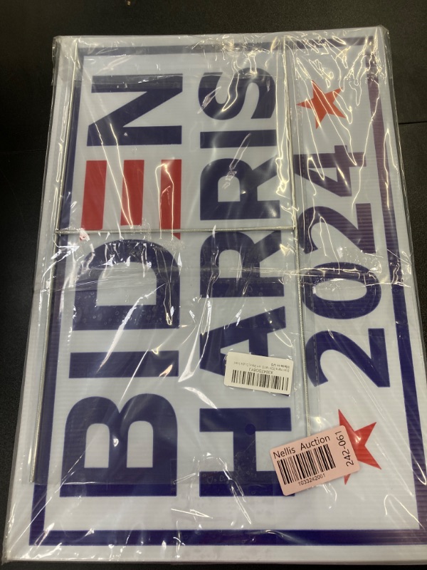 Photo 2 of *** BUNDLE OF 2**Biden Harris 2024 Yard Sign | Biden Harris 2024 Sign | Biden For President Truth Hope Decency Lawn Sign | 18" x 12" Corrugated Plastic | Includes H Stake | Double Sided