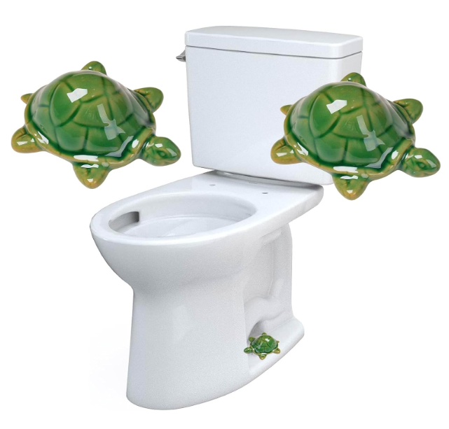 Photo 1 of 2 Pack Toilet Bolt Covers Decorative,Ceramic Toilet Bolt Covers,Toilet Bolt Caps Toilet Screw Cover Caps Sea Turtle Toilet Bowl Bolt Covers Cute Bathroom Decor
