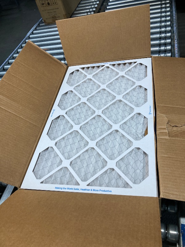 Photo 1 of Aerostar 20x20x1 MERV 11 Pleated Air Filter, AC Furnace Air Filter, 6 Pack (Actual Size: 19 3/4"x 19 3/4" x 3/4")