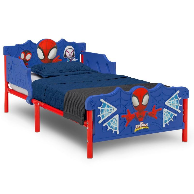 Photo 1 of Delta Children Spidey and His Amazing Friends 3D Toddler Bed, Blue