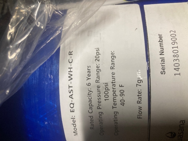 Photo 2 of Aquasana Whole House Well Water Filter System - Softener Alternative w/ UV Purifier, Salt-Free Descaler, Carbon & KDF Media Filters Sediment 97% Of Chlorine 500,000 Gl- EQ-WELL-UV-PRO-AST
***TWO FILTERS ONLY-MISSING TWO BOXES***