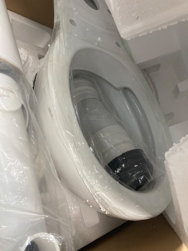 Photo 1 of Simple Projec 600w Macerating Toilet System, Silent & Powerful Upflush Toilet for Basement, Upflow Toilets Included Macerator Pump with Ac Vent & 4 Water Inltes For Bathroom- 2-piece Kit