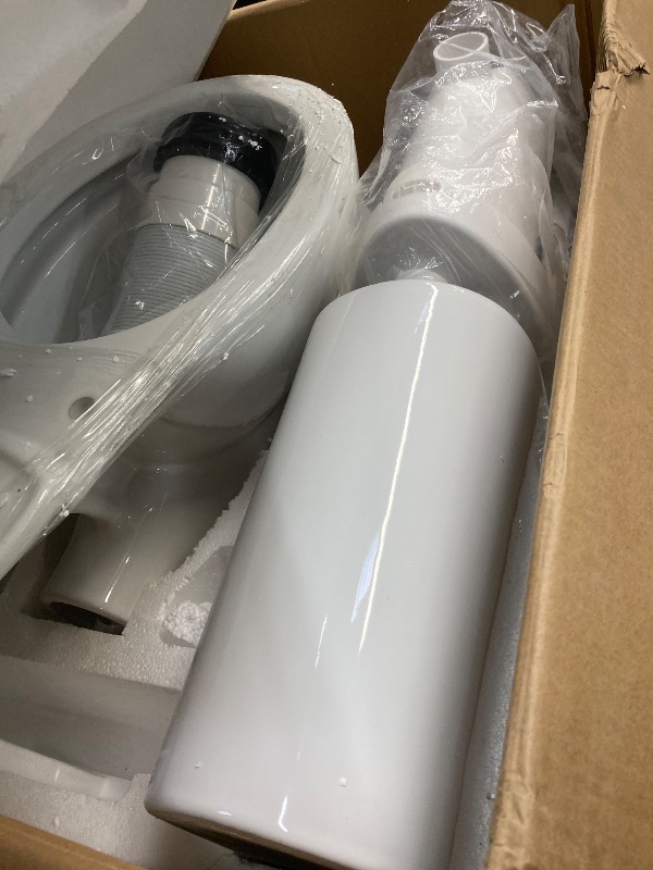 Photo 1 of Simple Projec 600w Macerating Toilet System, Silent & Powerful Upflush Toilet for Basement, Upflow Toilets Included Macerator Pump with Ac Vent & 4 Water Inltes For Bathroom- 2-piece Kit