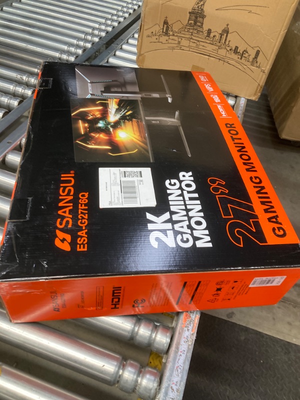 Photo 1 of SANSUI 27 inch WQHD 180Hz Gaming Monitor 1440P-AMD FreeSync 1ms DCI-P3 93% Fast IPS Computer Monitor,Height Adjustable Vertical/Horizontal Rotating, 2×DisplayPort/HDMI ?HDR?Low Motion Blur ?Speakers
