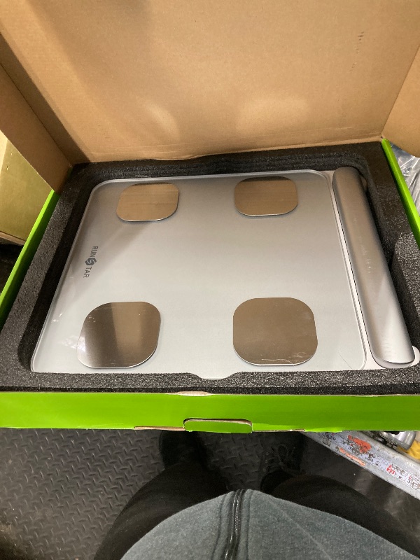 Photo 1 of Runstar Smart Scale for Body Weight and Fat Percentage FSA HSA Eligible, 8-Electrode Digital Bathroom Scale with BMI, Body Fat & Muscle Mass to 28 Body Composition and Printable Body Analysis Report