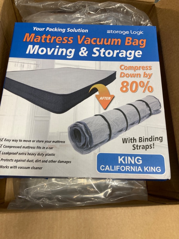 Photo 2 of (King/Cal-King) Foam Mattress Vacuum Bag for Moving/Storage-Compress Mattress by 80%