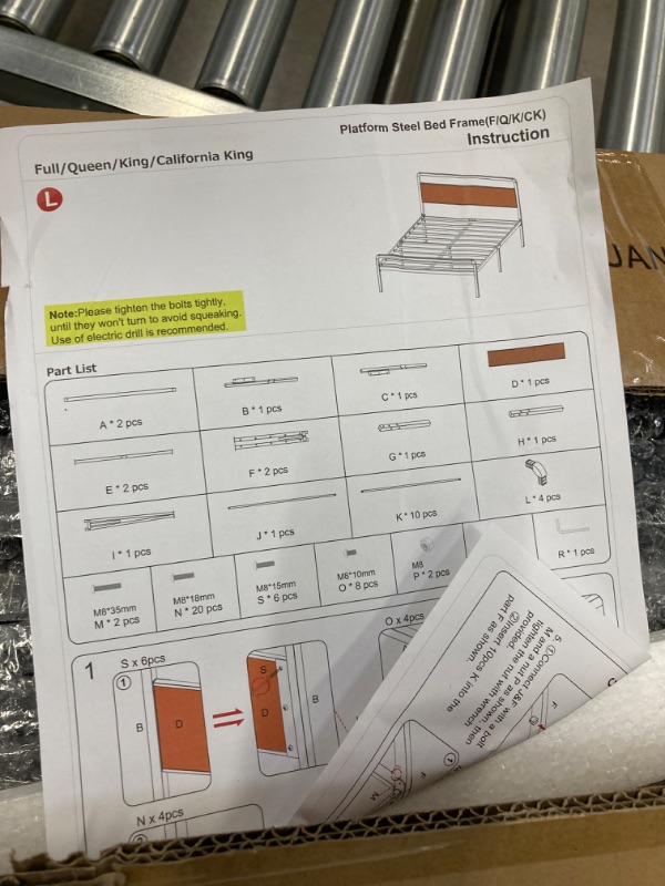 Photo 2 of 14 inch platform steel bed frame 