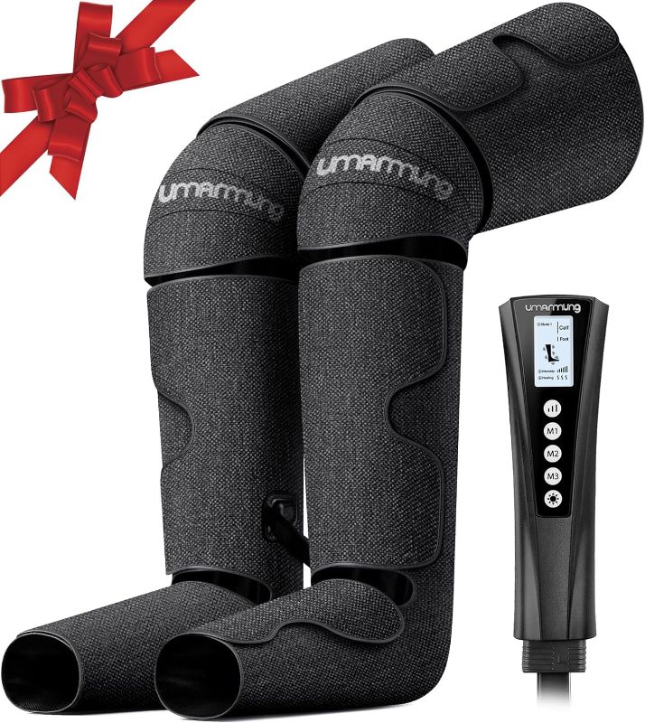 Photo 1 of 
Roll over image to zoom in
Gifts for Men, Women, Dad, Mom, Mothers Day, Fathers Day, Christmas, Birthday, Air Compression Massager with Heat for Foot, Leg, Knee, Works for Vericose Veins, Muscle Fatigue, Cramps, Swellin