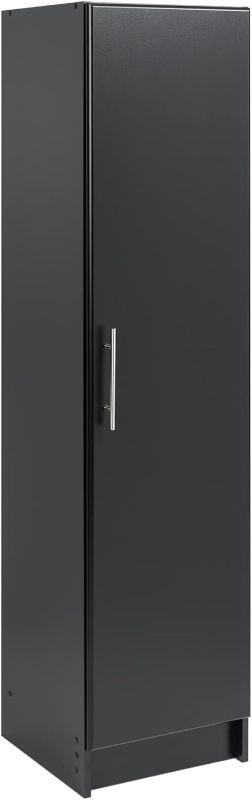 Photo 1 of ***PARTS ONLY***
Prepac Elite 16" Storage Cabinet, Black Storage Cabinet, Bathroom Cabinet, Pantry Cabinet with 2 Adjustable Shelves, 16" D x 16" W x 65" H, BEB-1664