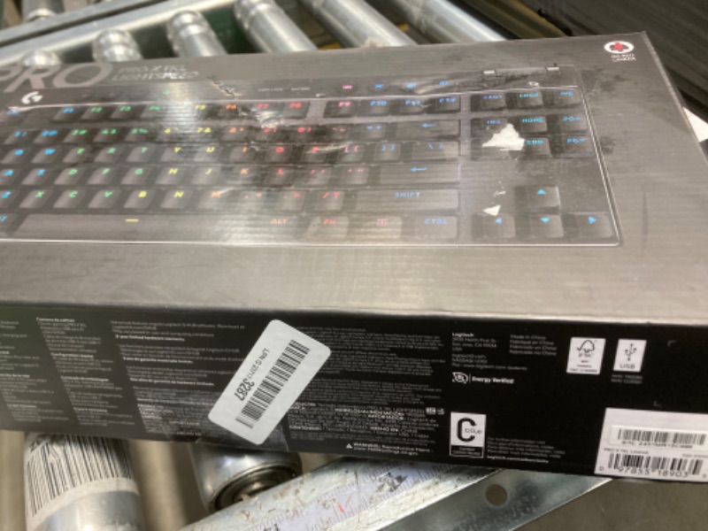 Photo 1 of Logitech G PRO X TKL LIGHTSPEED Wireless Gaming Keyboard, Ultra-Portable Tenkeyless Design, LIGHTSYNC RGB, PBT keycaps, Linear Switches (GX Red) - Black