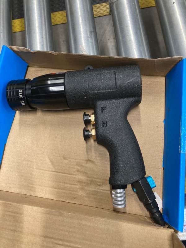 Photo 2 of Clatoon Pneumatic Rivet Nut Gun with 10-24 & 1/4 & 5/16 & 3/8 Self-Locking Head, Adjustable Speed Air Rivet Gun, ***MISSING PARTS: Air Rivet Nut Tool Kit with 4 Size Quick-Change, 6pcs Mandrels Included with Each Size