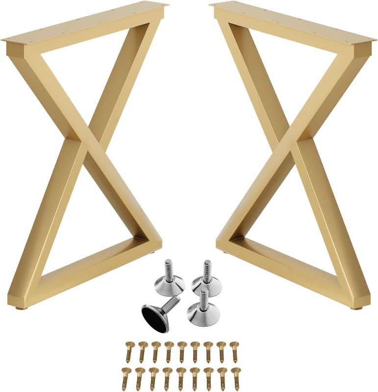 Photo 1 of  Industrial Metal Table  Gold