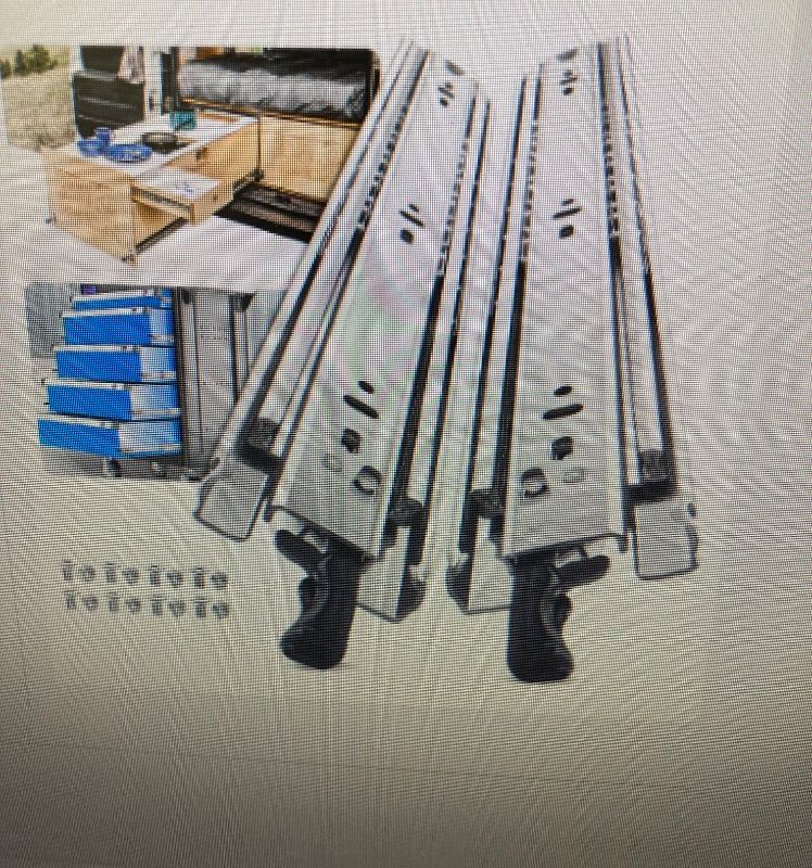 Photo 1 of 
AOLISHENG 1 Pair Heavy Duty Drawer Slides with Lock 12 14 16 18 20 22 24 26 28 30 32 34 36 38 40 Inch 100 lb Load Capacity Side Mount Full Extension Ball Bearing Cabinet Locking Rail Tool Box Runner