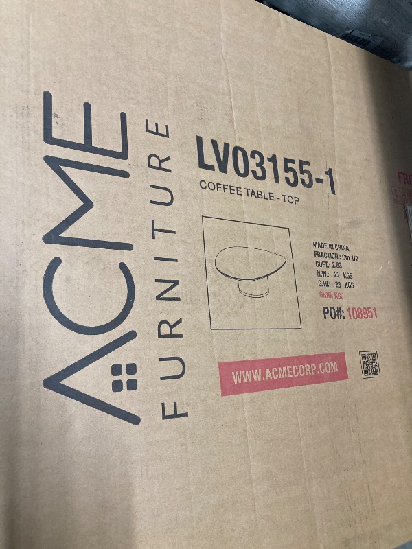Photo 1 of ACME Forniture coffe table - top.