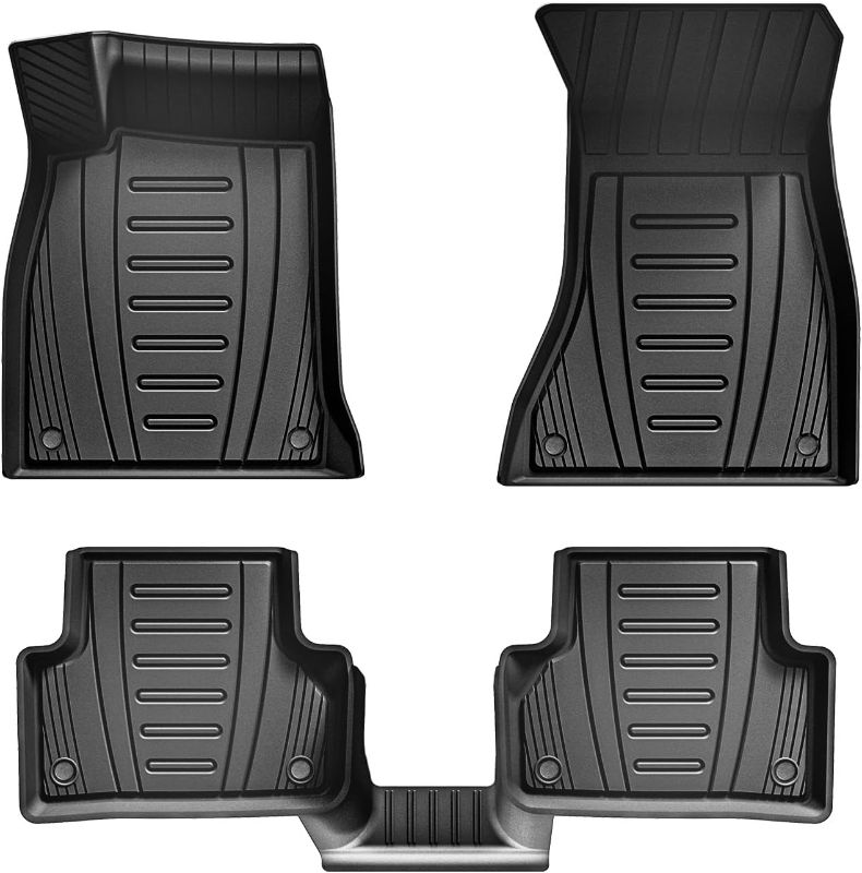 Photo 1 of 3W Floor Mats Fit for 2017 2018 2019 2020 2021 2022 Audi A4/A4 Allroad All Weather TPE Custome Fit Accessroies Floor Liner Trunk Mats for Full Set Car Mats