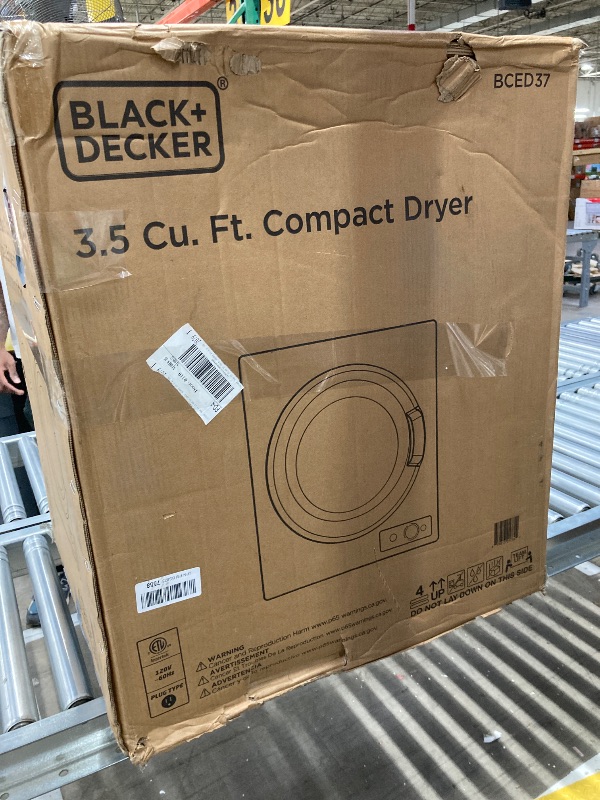 Photo 3 of BLACK+DECKER BCED37 Compact Dryer for Standard Wall Outlet