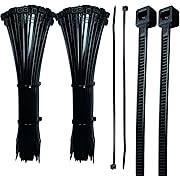 Photo 1 of 200 Pack 12 Inch Cable Zip Ties Black Nylon Heavy Duty Small Plastic Wire Ties, Self-Locking UV Resistant ZipTies for Indoor Outdoor DIY Workshop Use 40lbs, by Aumauve