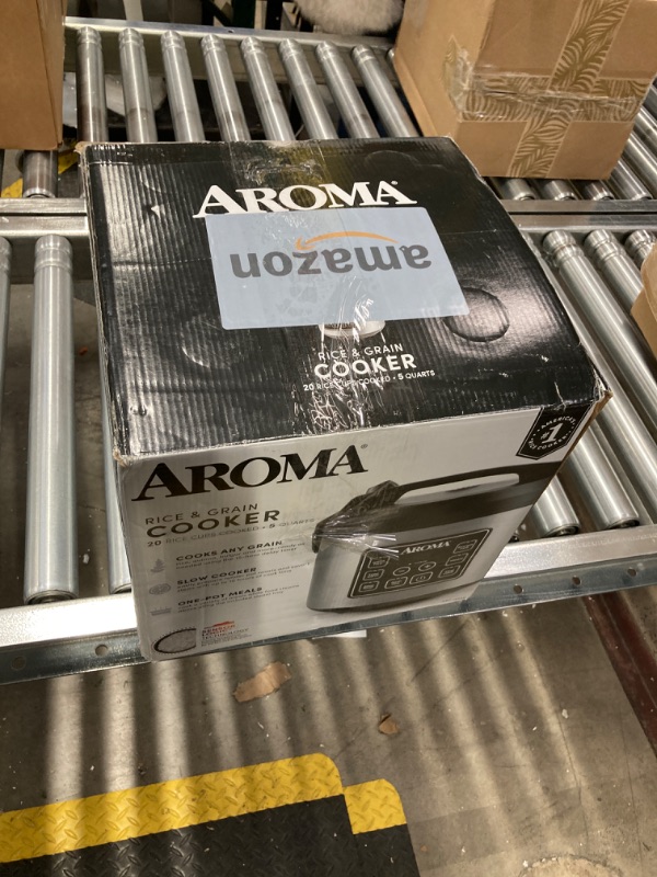 Photo 3 of Aroma Housewares 20 Cup Cooked (10 cup uncooked) Digital Rice Cooker, Slow Cooker, Food Steamer, SS Exterior (ARC-150SB),Black