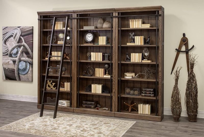 Photo 1 of ***back panel broken***
Martin Furniture Avondale 8' Tall Bookcase Wall with Ladder, Storage Organizer, Display Shelf for Office, Brown
***back panel broken***