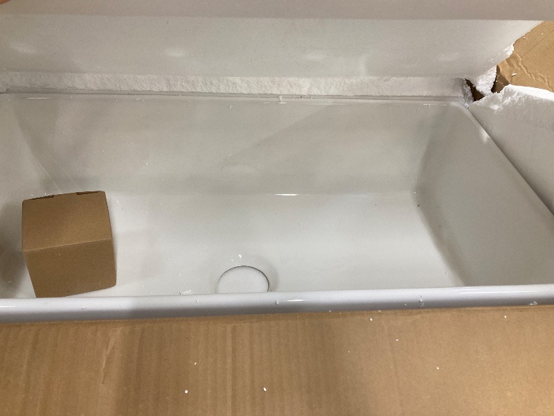 Photo 3 of 30" Farmhouse Single Basin Fireclay Kitchen Sink