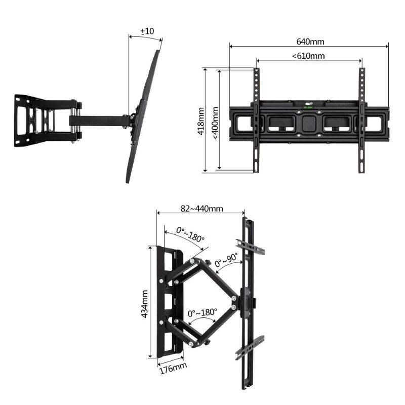 Photo 1 of ,UBesGoo 32-90" Full Motion LCD LED Plasma Flat TV Wall Mount Bracket 32 55 60 65 90"