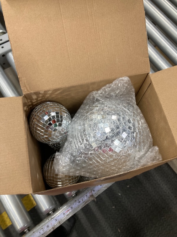 Photo 2 of 17 Pack Large Disco Ball Hanging Disco Ball Small Disco Ball Mirror Disco Balls Decorations for Party Wedding Dance and Music Festivals Decor Club Stage Props DJ Decoration (6 Inch, 3.2 Inch, 2 Inch)