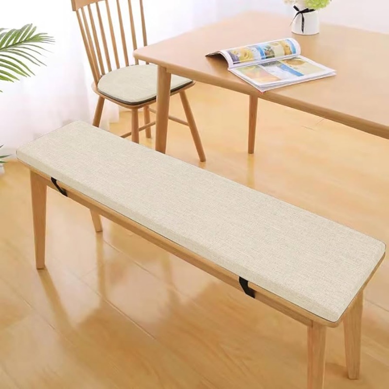 Photo 1 of Bench Cushion for Indoor/Outdoor Use Linen Swing Cushions, Furniture Patio Cushion, Thickened Piano Bench Cushion