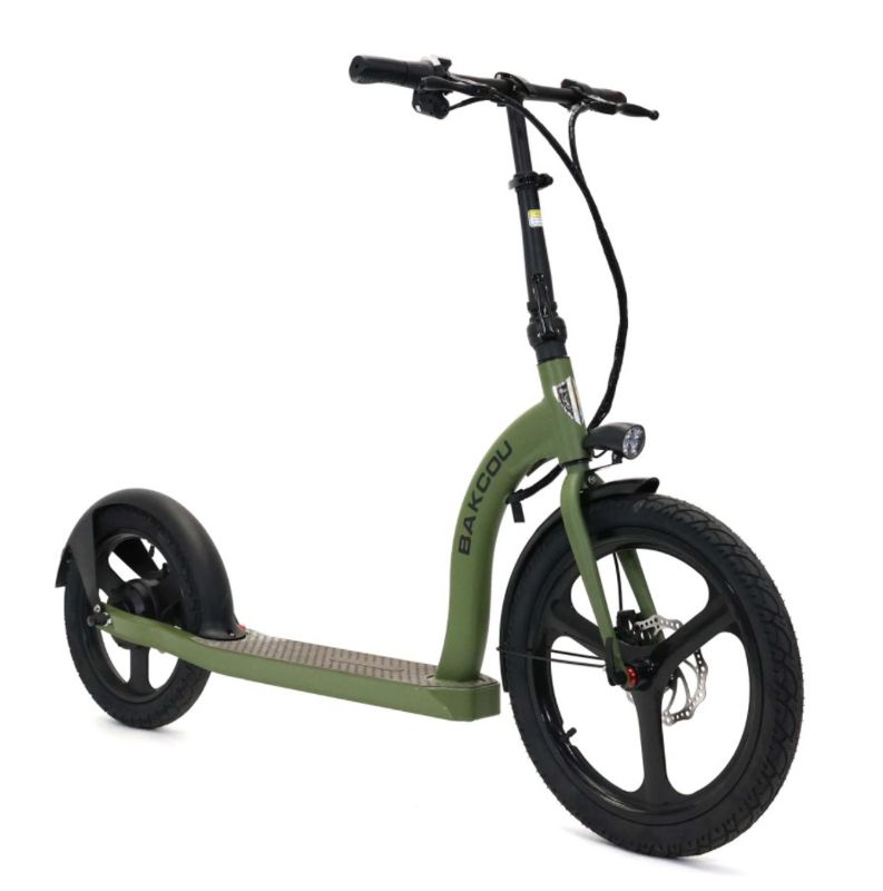 Photo 1 of Badger Electric Scooter with Seat - Adult Scooter 350W Motor, 36V Battery, Foldable Electric Scooter, Disc Brakes, Lights, and Horn - Front Wheel 20" & Rear Wheel 16" - Charger Included