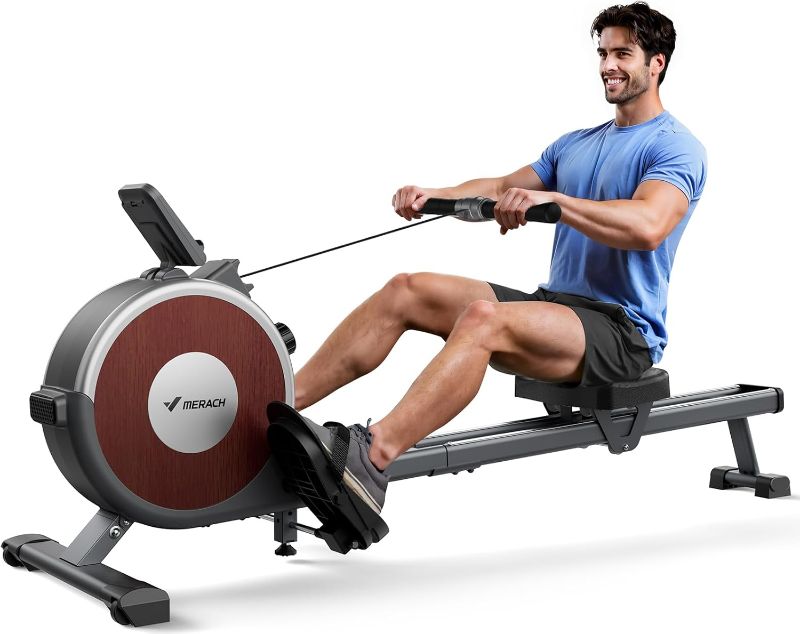 Photo 1 of ==similar==MERACH Rowing Machine, Magnetic Rower Machine for Home, 16 Levels of Quiet Resistance, Dual Slide Rail with Max 350lb Weight Capacity, App Compatible