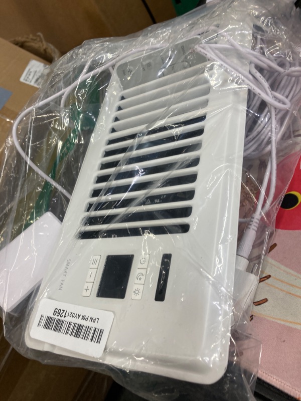 Photo 1 of Howeall Super Quiet Register Booster Fan 4" x 10" - Intelligent Thermostat Control Vent Fan Booster - Cooling Heating Smart Register Vent - White