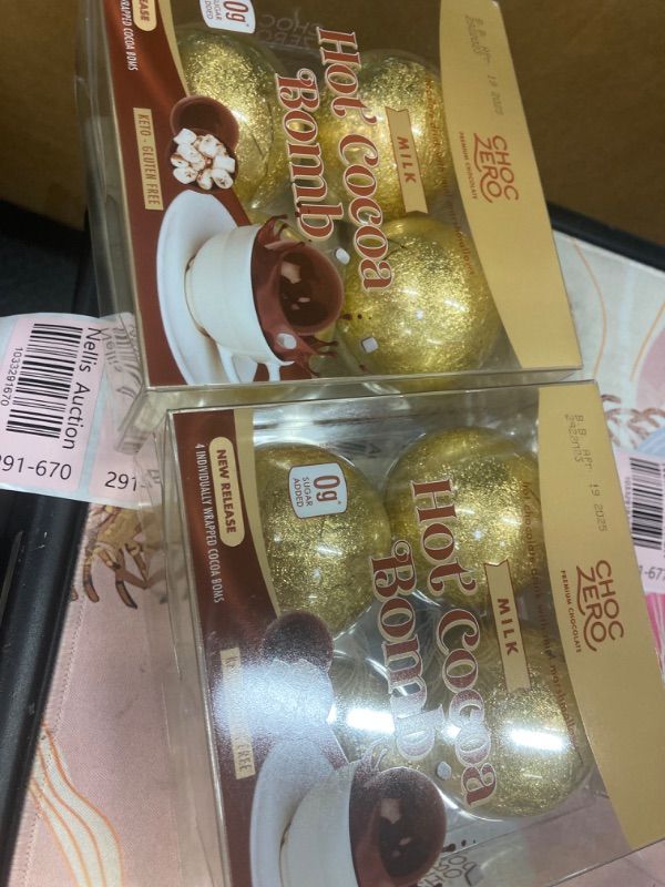 Photo 2 of ChocZero Hot Cocoa Bombs, Zero Sugar Added, Keto Milk Chocolate, Kid Friendly Way to Make Hot Chocolate, Filled with Sugar Free Marshmallows (4 Count)(( pack of two )) 