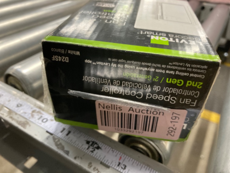 Photo 1 of Leviton Decora Smart Fan Speed Controller, Wi-Fi 2nd Gen, Neutral Wire Required, Works with My Leviton, Alexa, Google Assistant, Apple Home/Siri & Wired or Wire-Free 3-Way, D24SF-1RW, White