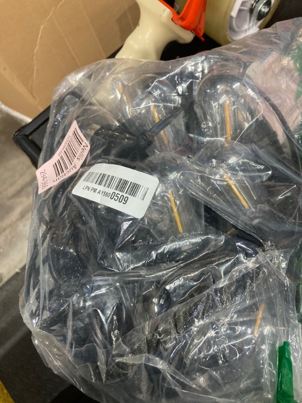 Photo 1 of addlon 50FT LED Outdoor String Lights with Edison Shatterproof Bulbs, Weatherproof Strand, Commercial Grade Patio Lights, Decorative for Garden or Patio, Black