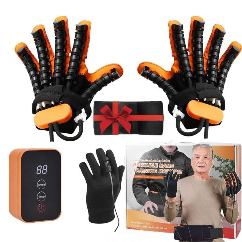 Photo 1 of (Left & Right) Rehabilitation Robot Glove, Finger and Hand Function Rehabilitation Trainer Hand Recovery Equipment for Cerebral Palsy Stroke Hemiplegia Patient