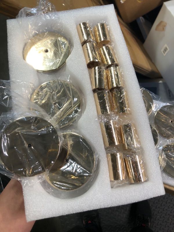 Photo 1 of ***missing 1 candle holder base, 5 rods, picture shows*** Suclain 12 Set Candle Holders Bulk Taper Candlestick Holder with White Taper Candles Set Wedding Candle Stick Holder Decors Decorative Metal Candlesticks Centerpiece for Wedding Valentines Day (Gol