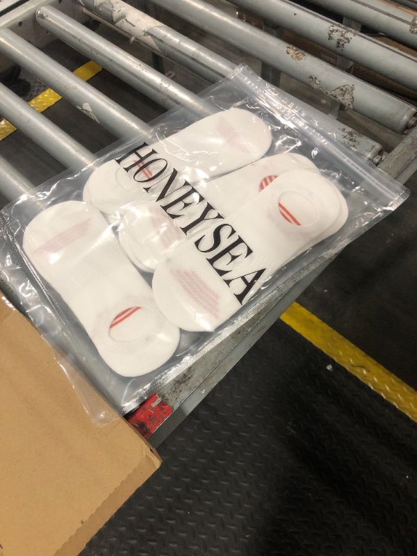 Photo 3 of ***7 packs, bag open for size check, unknown if the size is match with the description*** Honeysea White No Socks for Women - White Socks No Show Socks Womens Ankle Socks for Women Running Socks White No Show Socks Womens Socks Size 9-11 Athletic Socks fo