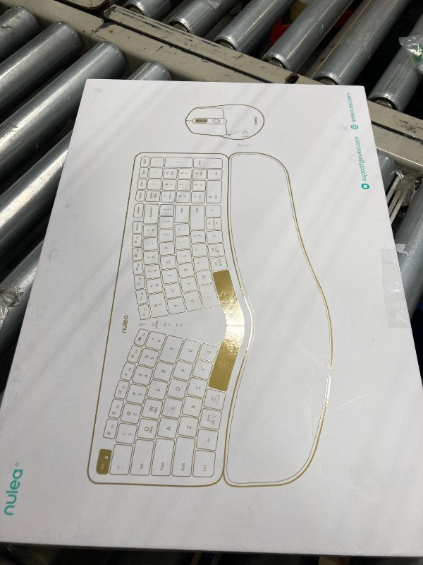 Photo 1 of Nulea KM75 Advanced Ergonomic Wireless Keyboard and Mouse Combo, Comfortable Natural Typing, Palm Rest, Multi-Device (Bluetooth, 2.4G, Wired), Rechargeable, for Multi-OS, Windows, Mac, Android(Black)