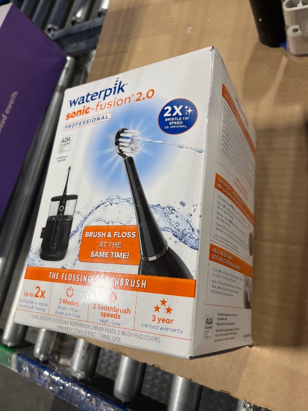 Photo 2 of ***USED**Waterpik Sonic-Fusion 2.0 Professional Flossing Electric Toothbrush with Water Flosser Combo In One, Black SF-04, Packaging May Vary