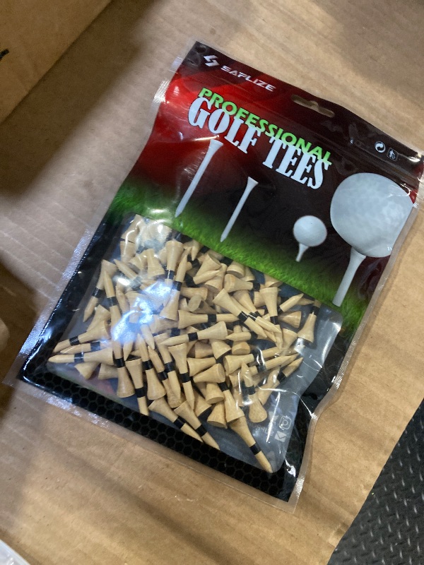 Photo 1 of SAPLIZE Golf Tees Bamboo Tees, Pack of 100 (1-1/2")- Biodegradable, Stable Golf Tees