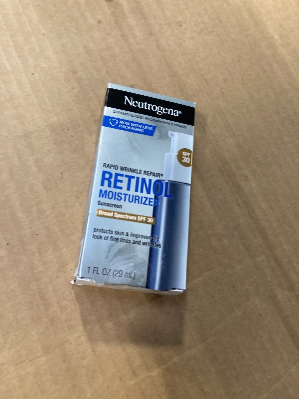 Photo 1 of Neutrogena Retinol Face Moisturizer, Rapid Wrinkle Repair with SPF 30 Sunscreen, Daily Anti-Aging Face Cream with Retinol & Hyaluronic Acid to Fight Fine Lines, Wrinkles, & Dark Spots, 1 fl. oz
