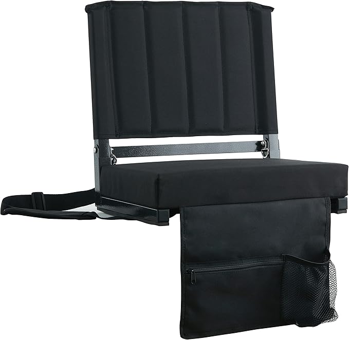 Photo 1 of SPORT BEATS Stadium Seats with Back Support Bleacher Chairs with Back and Cushion Thick Padded Bleacher Seats Includes Shoulder Strap