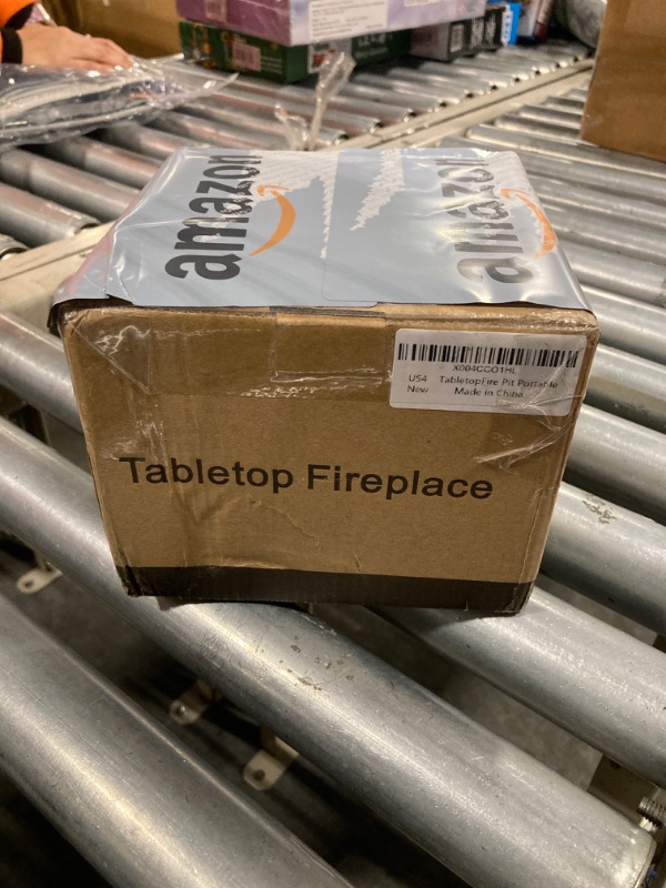 Photo 1 of Xbrigh Tabletop Fire Pit Mini Table Top Firepit Personal Tabletop Fire Place Fire Pit Smore Maker Steel Fire Bowl White Elephant Gift Housewarming